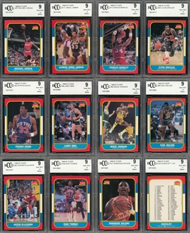 1986/87 Fleer Basketball BCCG-Graded 9 "Near Mint or Better" Complete Set (132)